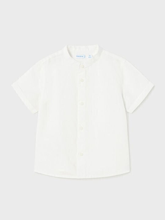 Mayoral Kids One Color Shirt Short Sleeve Linen...