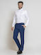 Modern Fit Trousers Don Hering Light Blue Solid Color Business