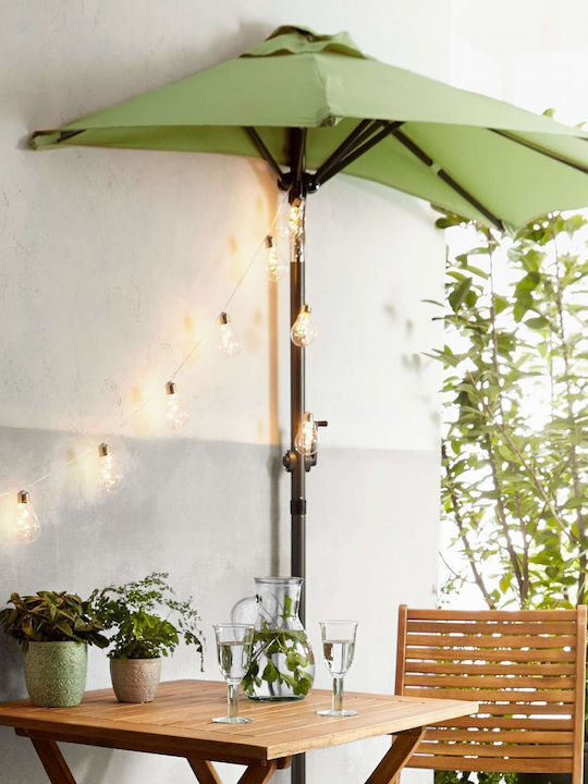 Umbrella Floor Round Aluminum Siesta Olive Green 1.84x0.94m