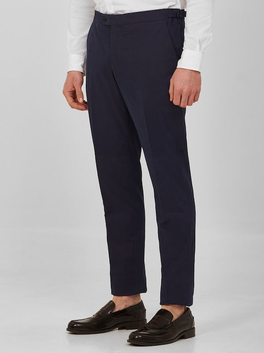 Chinos Hose moderner Schnitt Kaiserhoff Blau BAUMWOLLE EINFARBIG ABEND, GANZTAGS, CASUAL, BUSINESS, HOCHZEIT