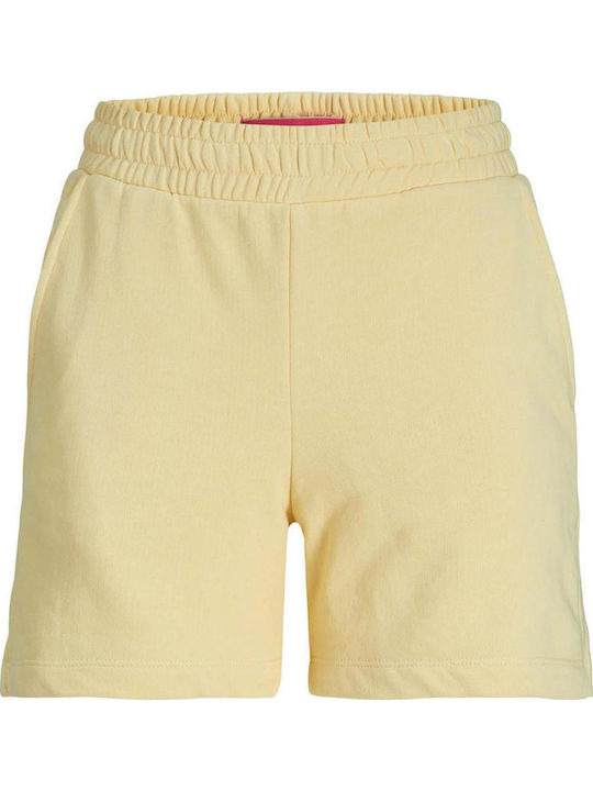 Jack & Jones Γυναικείο Αθλητικό Σορτς Κίτρινο