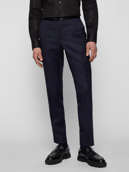 Hugo Boss Men's Trousers in Slim Fit Navy Blue