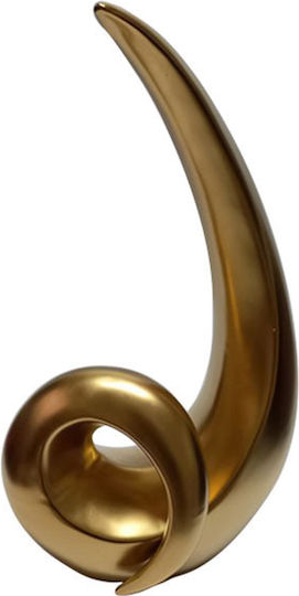 Karvounis Decorative Space Flame made of Ceramic Material Gold 17x11.5x31cm 1pcs