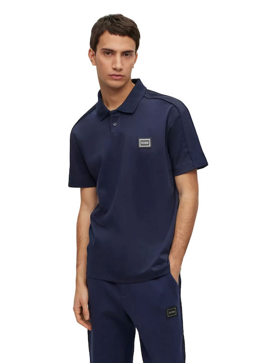 Hugo Boss Domerape Ανδρικό T-shirt Polo Navy Μπλε