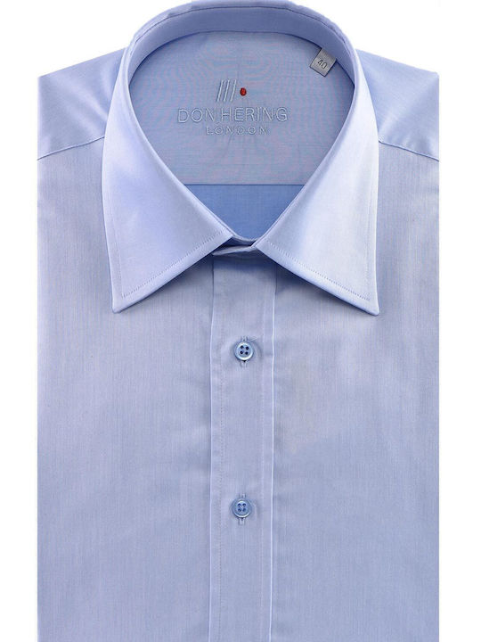 Classic Fit Shirt Don Hering Sky Blue Striped Cotton Monochrome All Day, Business