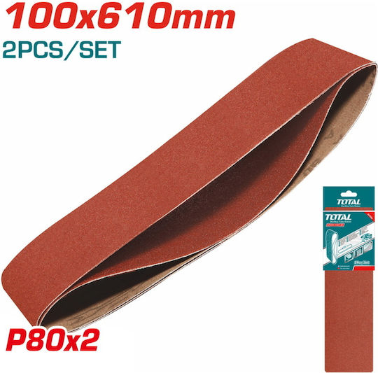 Total Schleifband K80 100x610mm Set 2Stück
