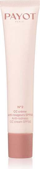 Payot Creme No2 CC Κρέμα Προσώπου Ημέρας με SPF50 για Ενυδάτωση, Ατέλειες & Ερυθρότητα με Πανθενόλη & Centella Asiatica 40ml
