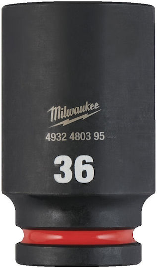 Milwaukee Shockwave Nuss Pneumatisch Sechskant Spritzfilter Wasserhahn mit Vierkant-Antrieb 3/4" Durchmesser 38mm 1Stück