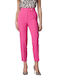 Lynne Women's High-waisted Fabric Trousers with Elastic Fuchsia