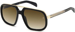 David Beckham Sunglasses Μαύρα with Mixed Frame & Brown Lens