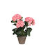 Supergreens Τεχνητό Φυτό σε Γλάστρα Ορτανσία Ροζ 40cm
