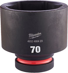 Milwaukee Shockwave Căpăcel Pneumatic - Pneumatic Hexagonal cu Patrat de Prindere 1" Diametru 70mm 1buc