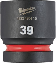 Milwaukee Shockwave Nuss Pneumatisch Sechskant mit Vierkant-Antrieb 1" Durchmesser 39mm 1Stück