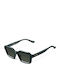 Meller Nayah Unisex Sunglasses with Green Plastic Frame and Green Polarized Lens NAY-PINEOLI