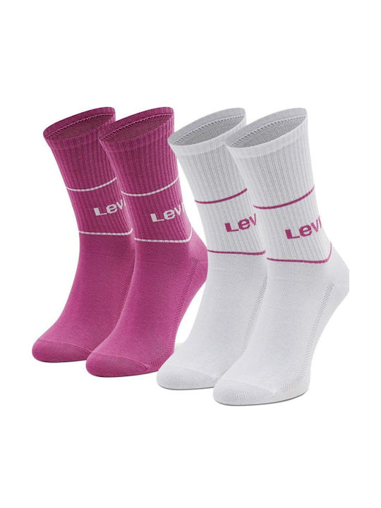 Levi's Damen Socken Fuchsia/White 2Pack