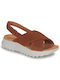 Clarks Women's Flat Sandals In Tabac Brown Colour