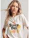 Superdry Γυναικείο Αθλητικό T-shirt Λευκό