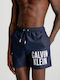 Calvin Klein Medium Drawstring Intense Herren Badebekleidung Shorts Navy Blue
