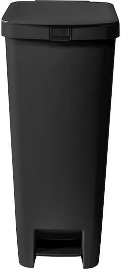 Brabantia StepUp Кошче Отпадъци Пластмасов с Педал Dark Grey 40лт 1бр Brabantia StepUp Кошче Отпадъци Пластмасов с Педал Dark Grey 40лт 1бр