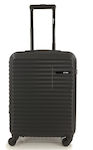 Rain C Cabin Travel Suitcase Hard Black with 4 Wheels Height 55cm