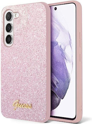 Guess Fixed Glitter Back Cover Πλαστικό Ροζ (Galaxy S23+)