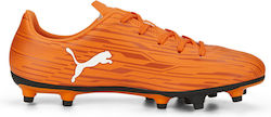 Puma Rapido III Kids Molded Soccer Shoes Orange / Black