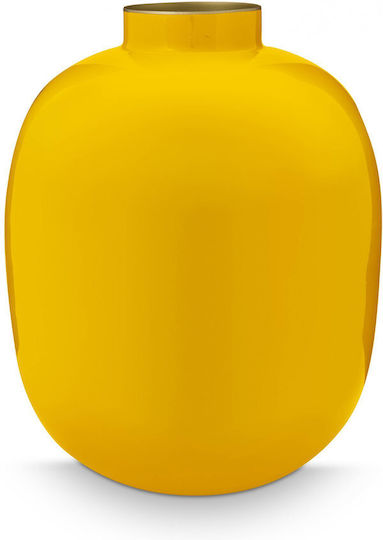 PiP Studio Βάζο Μεταλλικό Κίτρινο Y32cm