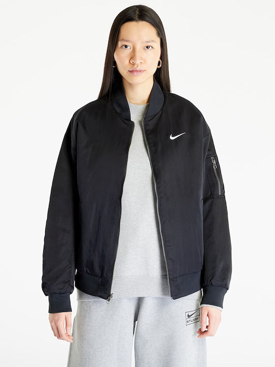 Nike Sportswear Kurz Damen Bomberjacke Wendbar Schwarz DV7876-010