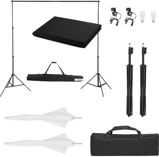 vidaXL Set Lights And Background Lighting Kit for Studio