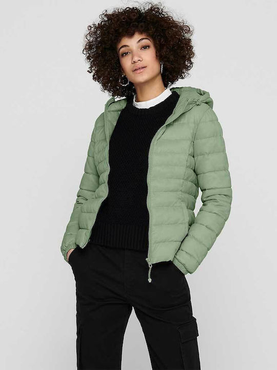 Only Kurz Damen Puffer Jacke für Winter Reseda