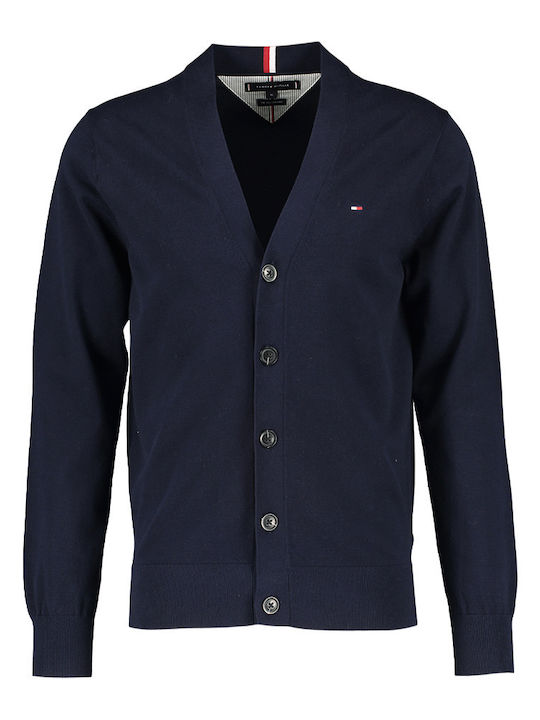 Tommy Hilfiger Ανδρική Ζακέτα με Κουμπιά Navy Μπλε