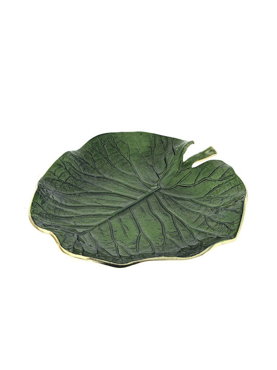 Iliadis Platou Decorativ Metalic Verde 1buc 21x22buc