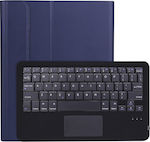 Touch Pad Klappdeckel Synthetisches Leder mit Tastatur Englisch US Blau (iPad Pro 2018 11" / iPad Pro 2020 11" / iPad Pro 2021 11")