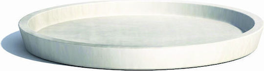 Ecopots Amsterdam Plate Pot Plastic White Grey 21x21cm 74.019.20S
