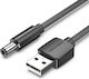 Vention USB 2.0 Cablu USB-A de sex masculin - DC Negru 1m CEYBF