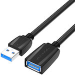 Vention USB 3.0 Cable USB-A male - USB-A female Μαύρο 1.5m (VAS-A45-B150)