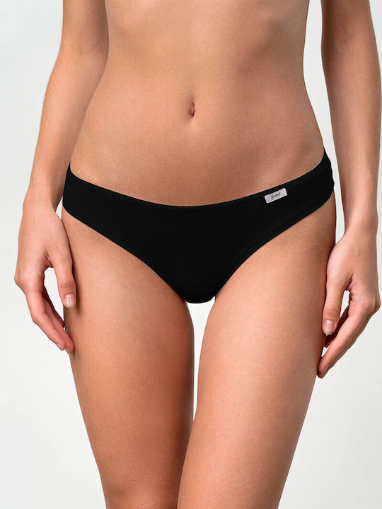 Vamp Femeie Slip cu Dantelă Negru