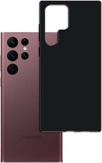 3MK Matt Back Cover Σιλικόνης 1.2mm Μαύρο (Galaxy S23 Ultra)