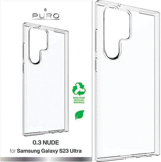 Puro Nude 0.3 Back Cover Σιλικόνης Διάφανο (Galaxy S23 Ultra)