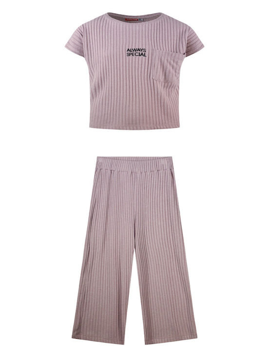 Energiers Kids Set with Pants Summer 2pcs Lilac