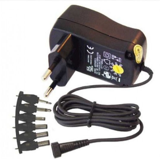 Minwa Universal Τροφοδοτικό Ρυθμιζόμενης Τάσης 3 έως 12V 1.5A με Ισχύ 18W με 6 βύσματα (MW CL3R15GS)