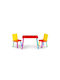 Kids Table and Chairs Set made of Wood Multicolour