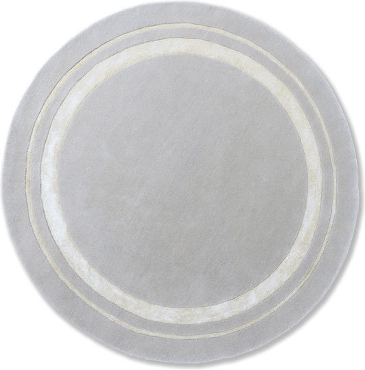 Laura Ashley Redbrook Lucrat manual Covor Rotund Din lână Silver