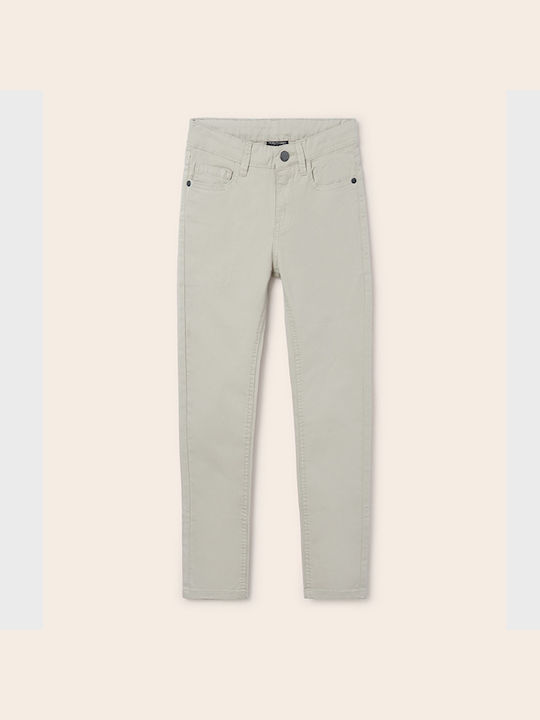 Mayoral Kids Chino Fabric Trousers Gray