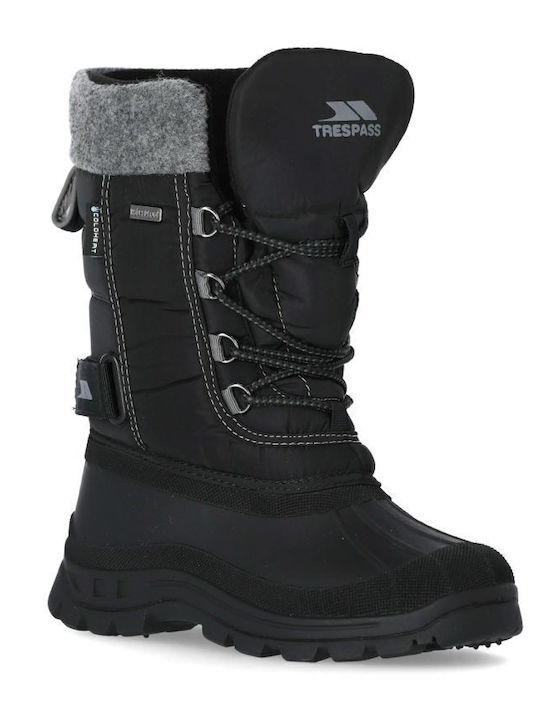 Strachan Apre Kinder-Schneestiefel mit Schnürsenkeln Schwarze
