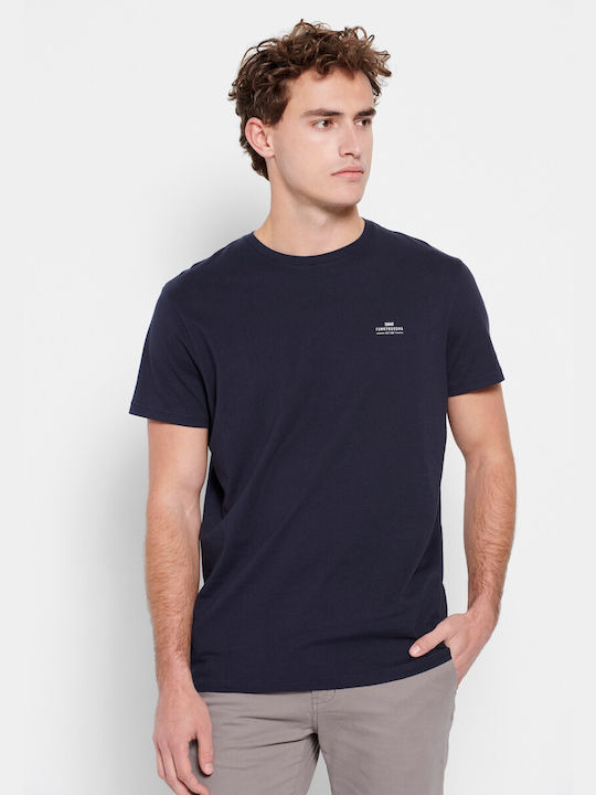 Funky Buddha Ανδρικό T-shirt Navy Μπλε Μονόχρωμο