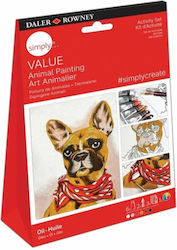 Daler Rowney Simply Value Animal Colouring Set 12pcs with Oil Paint