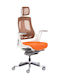 Καρέκλα Γραφείου με Ανάκλιση και Ρυθμιζόμενα Μπράτσα Ergotech WoW! White / Πορτοκαλί ErgoAction