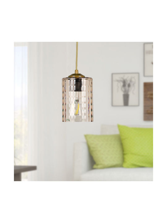 Megapap Alberto Pendant Light Gold with Socket E27 10x10x60cm