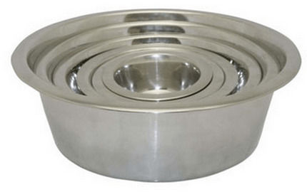 Happypet Edelstahl Schalen Futter & Wasser für Hund & Katze 2.4lt 25cm in Silber Farbe
